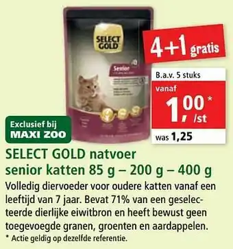 Select gold natvoer senior