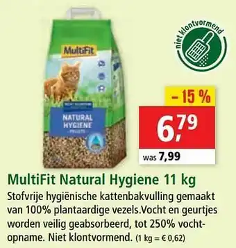 Maxi Zoo Multifit natural hygiene aanbieding