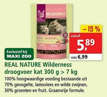 Maxi Zoo Real nature wilderness droogvoer aanbieding