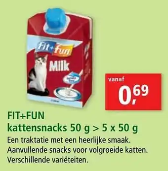 Maxi Zoo Fit+fun kattensnacks aanbieding