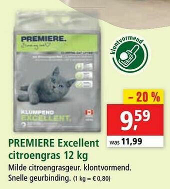 Maxi Zoo Premiere excellent citroengras aanbieding