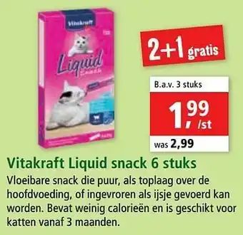 Maxi Zoo Vitakraft liquid snack aanbieding