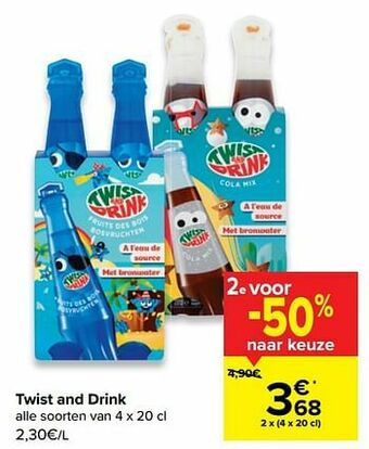 Carrefour Twist and drink aanbieding