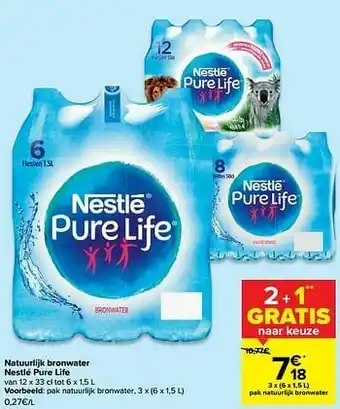 Carrefour Pak natuurlijk bronwater aanbieding