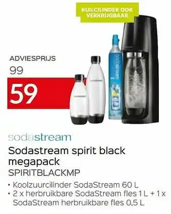 Selexion Sodastream spirit black megapack spiritblackmp aanbieding