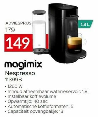 Magimix nespresso 11399b