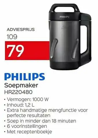 Selexion Philips soepmaker hr220480 aanbieding