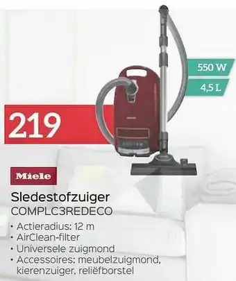 Selexion Miele sledestofzuiger complc3redeco aanbieding