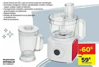 Carrefour Mandine keukenrobot mfp1000-20 aanbieding