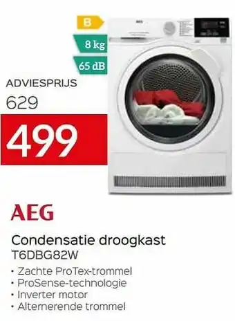 Aeg condensatie droogkast t6dbg82w