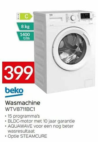 Selexion Beko wasmachine wtv8711bc1 aanbieding
