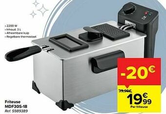 Carrefour Mandine friteuse mdf30s-18 aanbieding