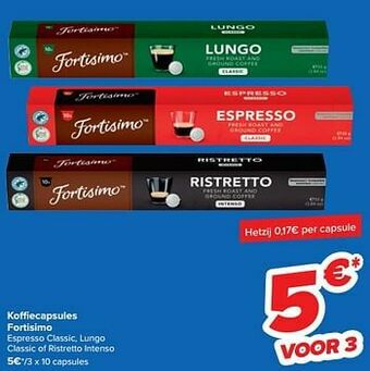 Carrefour Koffiecapsules fortisimo aanbieding