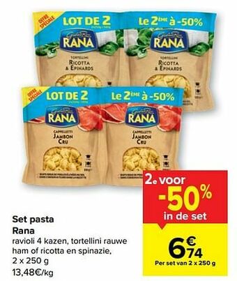 Carrefour Set pasta rana aanbieding