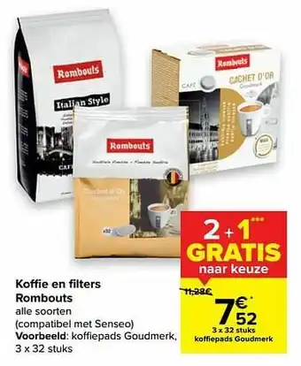 Carrefour Koffiepads goudmerk aanbieding