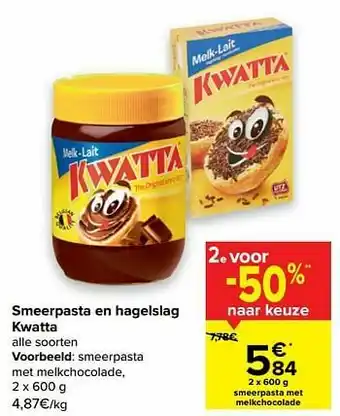 Carrefour Smeerpasta met melkchocolade aanbieding