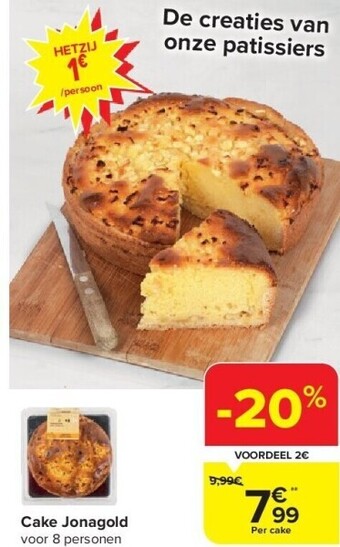 Carrefour Cake jonagold aanbieding