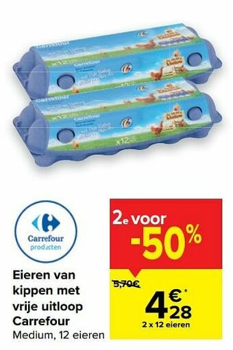 Carrefour Eieren van kippen met vrije uitloop carrefour aanbieding