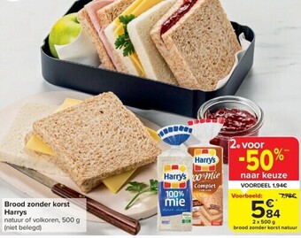 Carrefour Brood zonder korst harrys aanbieding