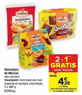 Carrefour Mini doonuts met topping en stukjes chocolade aanbieding