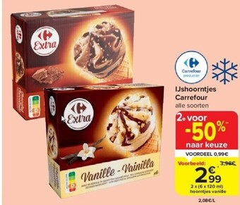 Carrefour Ijshoorntjes carrefour aanbieding
