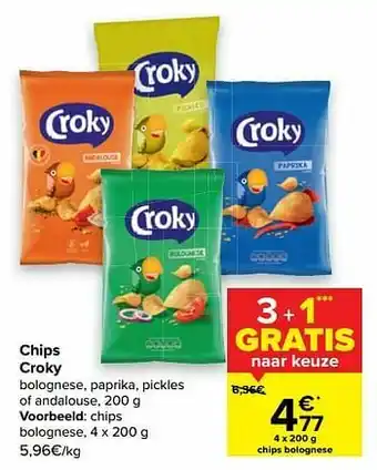 Carrefour Chips bolognese aanbieding