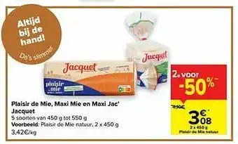 Carrefour Market Plaisir de mie natuur aanbieding