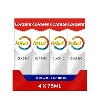 Bol.com Colgate total classic tandpasta 4 x 75ml - voordeelverpakking aanbieding