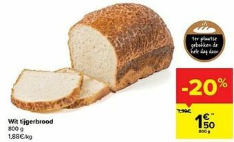 Carrefour Wit tijgerbrood aanbieding