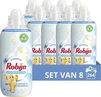 Bol.com Robijn jasmijn & sandelhout wasverzachter - 8 x 33 wasbeurten- voordeelverpakking aanbieding