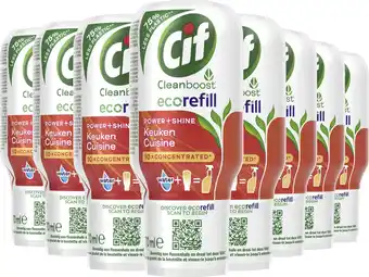 Bol.com Cif cleanboost power & shine keuken ecorefill capsules - 10 x 70 ml - voordeelverpakking aanbieding