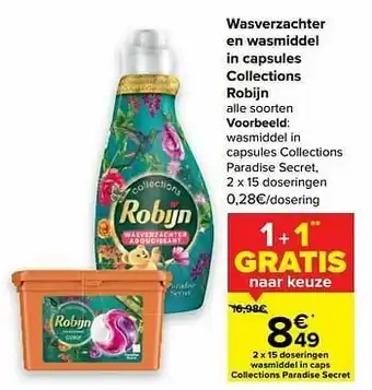 Carrefour Wasmiddel in capsules collections paradise secret aanbieding