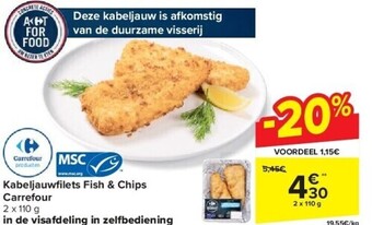 Carrefour Kabeljauwfi lets fish & chips carrefour aanbieding