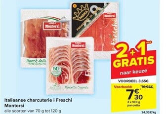 Carrefour Italiaanse charcuterie i freschi montorsi aanbieding