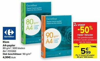Carrefour Riem a4-papier aanbieding