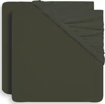 Bol.com Jollein baby hoeslaken jersey 60x120cm - leaf green - 2 stuks aanbieding