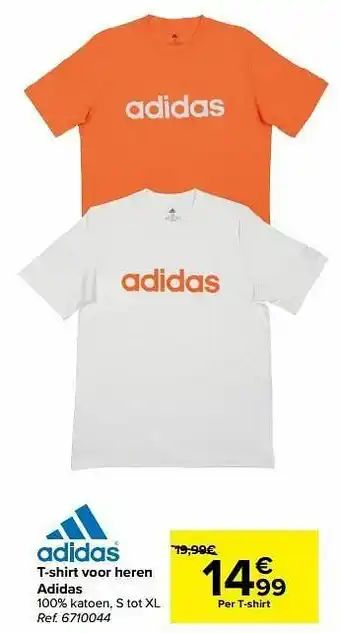 Carrefour T-shirt voor heren adidas aanbieding