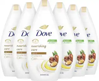 Bol.com Dove nourishing care douchegel - triple moisture serum - 6 x 450 ml aanbieding