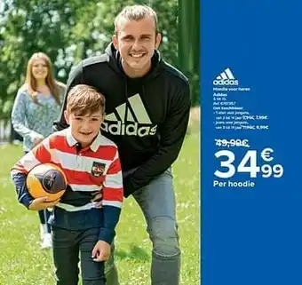 Hoodie voor heren adidas