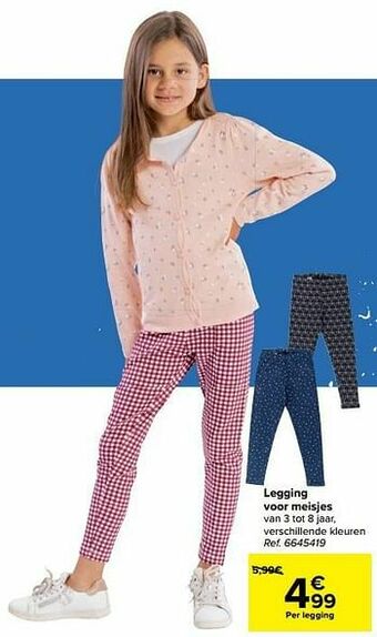 Carrefour Legging voor meisjes aanbieding