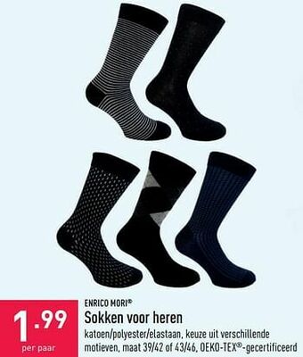 ALDI Enrico mori sokken voor heren aanbieding