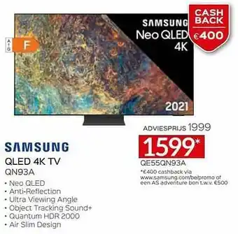Selexion Samsung qled 4k tv qn93a qe55qn93a adviesprijs 1999 aanbieding