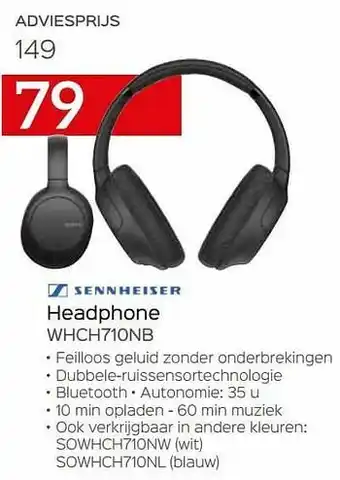 Selexion Sennheiser headphone whch710nb aanbieding