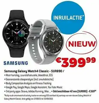 Exellent Samsung galaxy watch4 classic - sur890 aanbieding