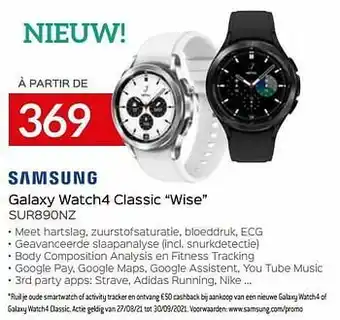 Selexion Samsung galaxy watch4 classic “wise” sur890nz aanbieding