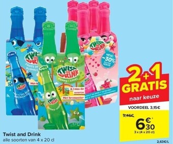Carrefour Twist and drink aanbieding
