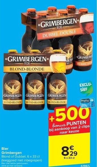 Carrefour Bier grimbergen aanbieding