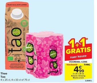 Carrefour Thee tao aanbieding