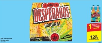 Carrefour Bier met tequila desperados aanbieding
