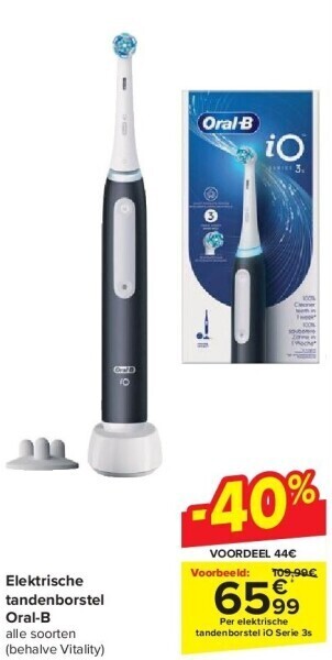 Carrefour Elektrische tandenborstel oral-b aanbieding